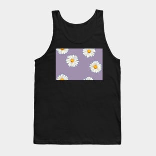 Daisies with purple background Tank Top